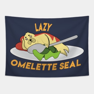 Lazy Omelette Harp Seal Tapestry