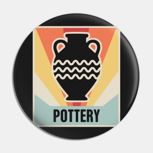 Vintage Style Pottery Poster Pin