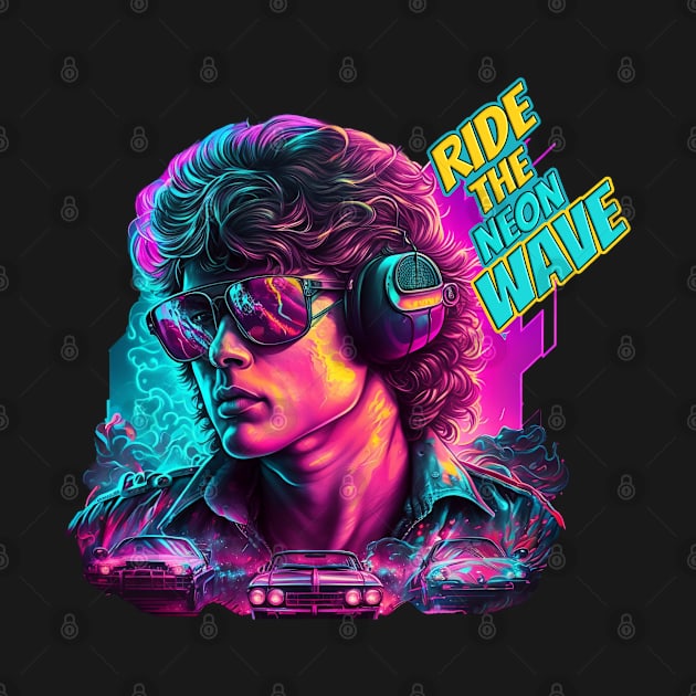 Ride the neon WAVE by Shirt-O-Rama