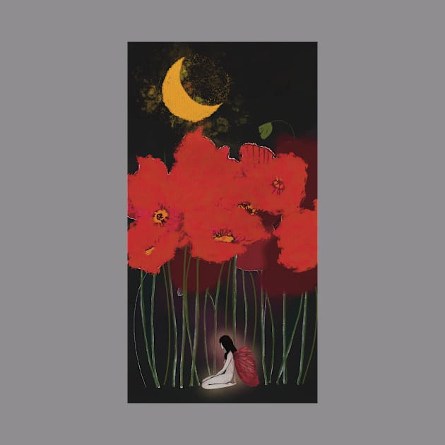 Poppies and the Butterfly by TatianaBS