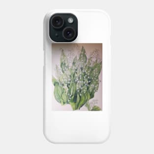 Lily of the valley watercolour painting Phone Case