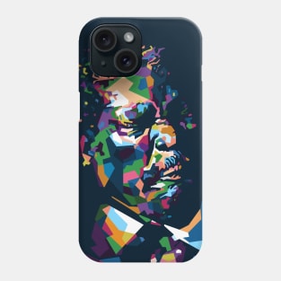 Abstract geometric king of blues in WPAP Phone Case