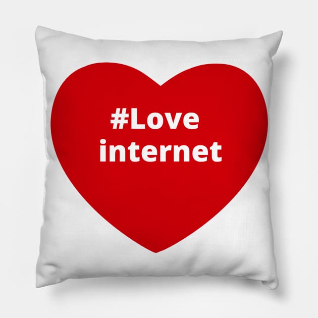 Love Internet - Hashtag Heart Pillow by support4love