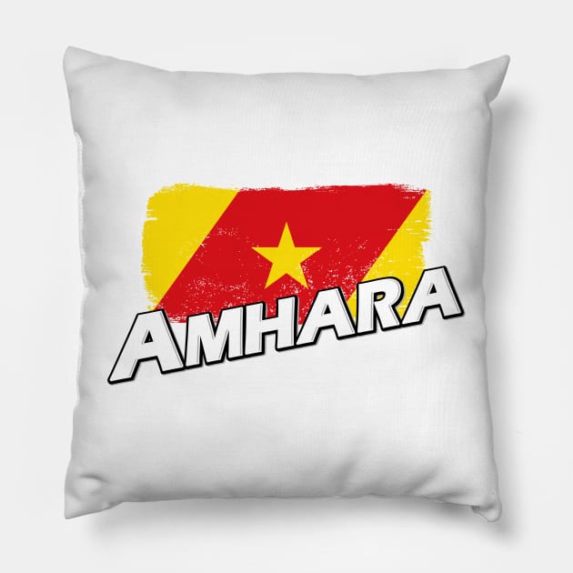 Amhara Region flag Pillow by PVVD