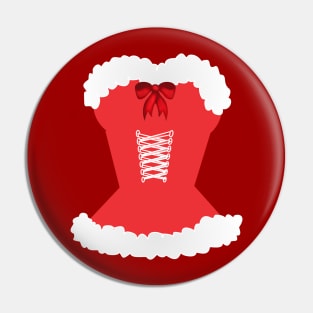 1980s funny  red corset christmas Mrs Claus Pin