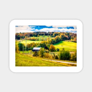 Autumn Farm Fall Scene Magnet