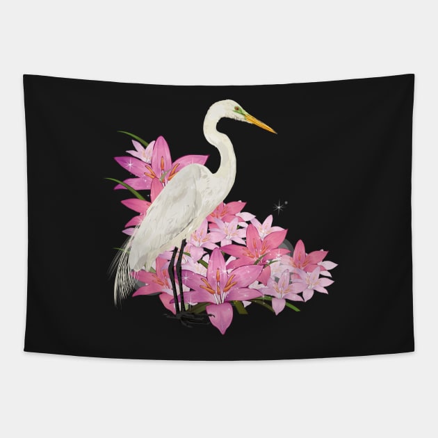 Great Egret Tapestry by obscurite