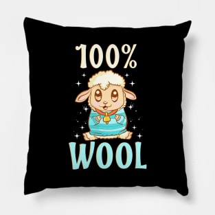 Cute & Funny 100% Wool Sheeps Are 100 Percent Wool Pillow