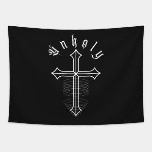 Unholy goth y2k style design Tapestry