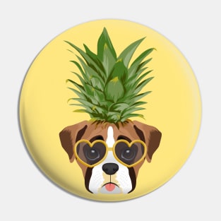 Pineapple Shirt & Gifts for Women, Kids, Boys, Teen Girls, Boxer Dog Lover Summer Pin