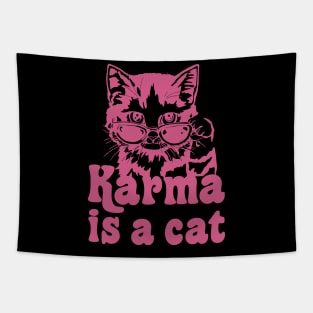 Karma is a cat Tapestry