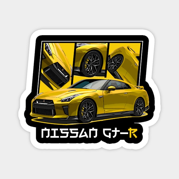 Nissan GTR R35, GT-R, JDM Car Magnet by T-JD