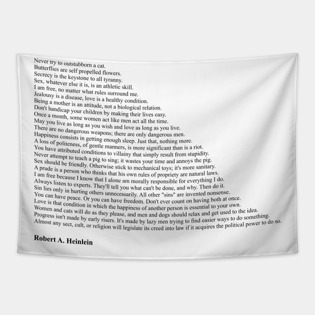 Robert A. Heinlein Quotes Tapestry by qqqueiru