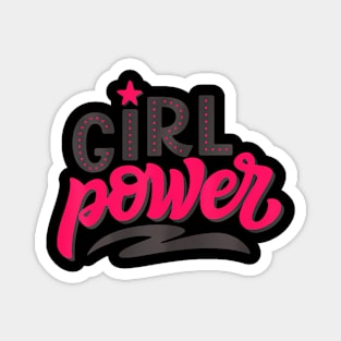 Girls Strong Womens Day March Womens Girls Power Magnet