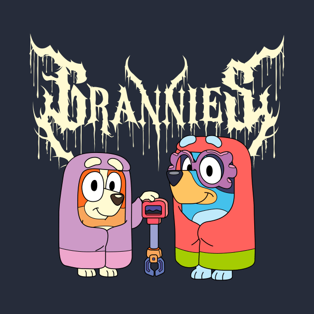 Grannies Bluey Black Metal by Kuturupiah