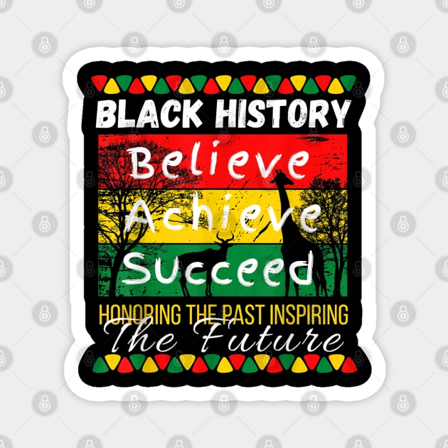 Honoring The Past Inspiring The Future Black History Month Magnet by Work Memes