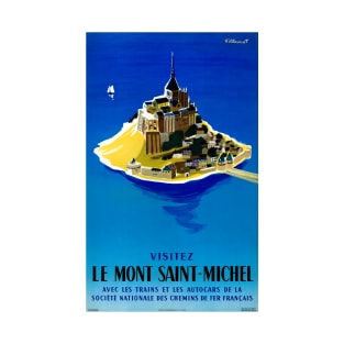 Vintage Travel Poster France Mont Saint Michel T-Shirt