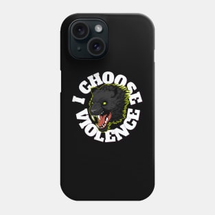 I Choose Violence Demonic Cat Funny Phone Case