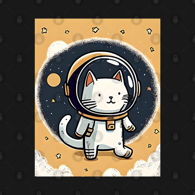 Catronaut Cat Astronaut Deep In Space Cosmic Cat Science by Wesley Mcanderson Jones