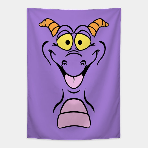 Happy little purple dragon of imagination Cosplay face Tapestry by EnglishGent