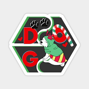 Puzzle DOG SANTA Magnet