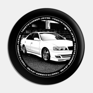 TOYOTA CHASER JZX100 Black 'N White 4 (Black Version) Pin