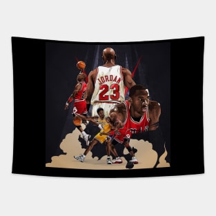 BASKETBALLART - BATTLE WITH FRIENDS Tapestry