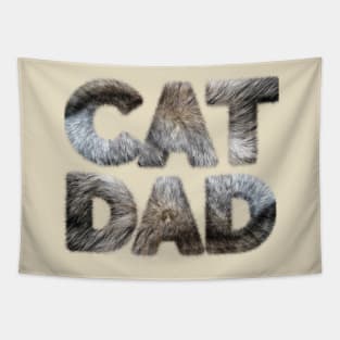 Cat Dad (Furry Text) Tapestry