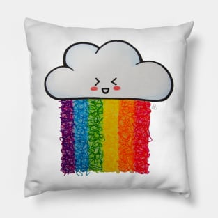 Rainbow Rain - Kawaii Cloud and a Colorful Rain Pillow