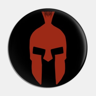 Red spartan helmet Pin