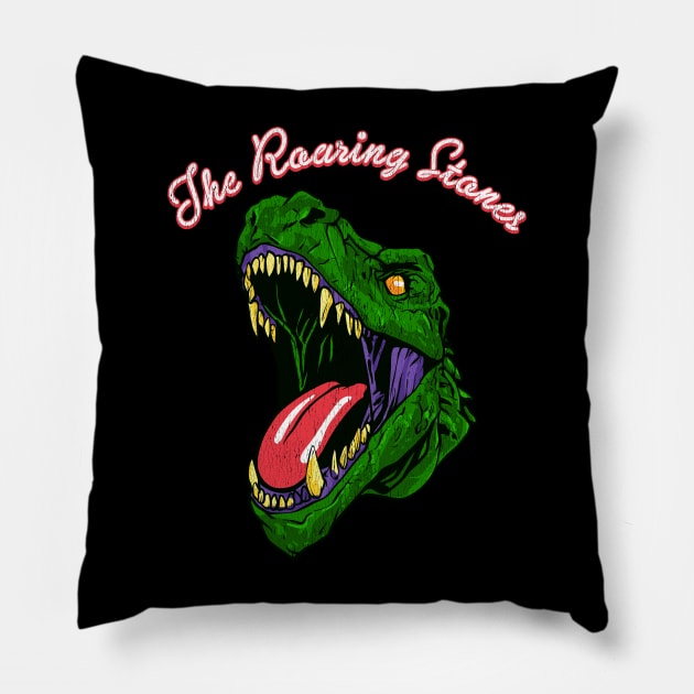 Rock & Roll Music Concert Festival Band T-Rex Dinosaur Pillow by KsuAnn