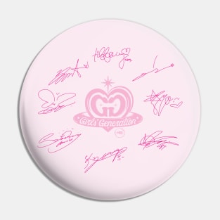 Design with the signatures of the girls generation group Pin