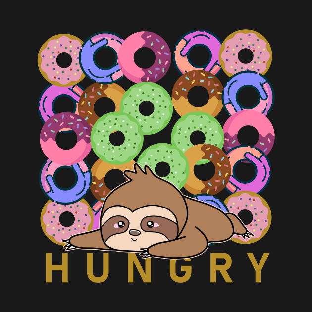 Donut Sloth Funny by Imutobi