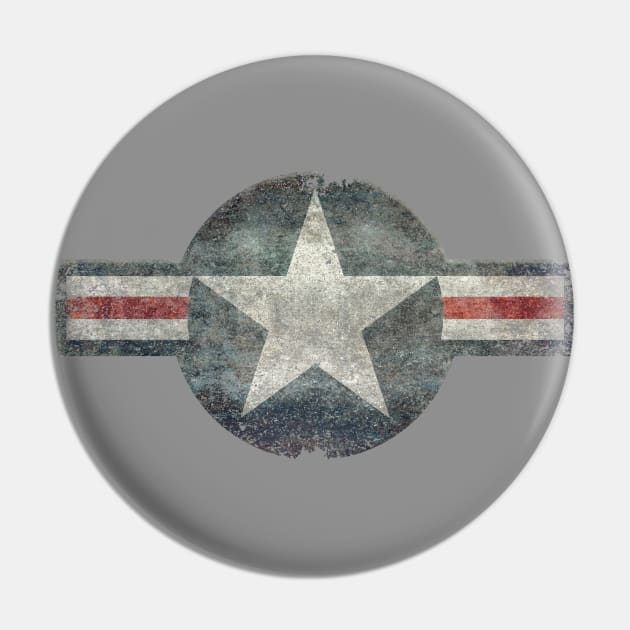 USAF Roundel in distressed megatex Pin by Sterling