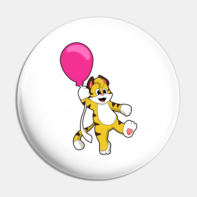 Tiger with Balloon Pin by Markus Schnabel