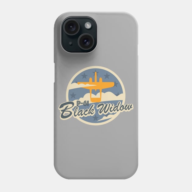 WW2 Air Force USAAF - P-61 Black Widow Phone Case by TCP