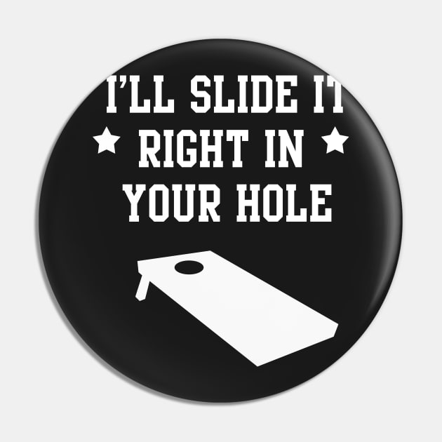 Corn Hole Bean Bag Toss Funny Design Pin by JessDesigns