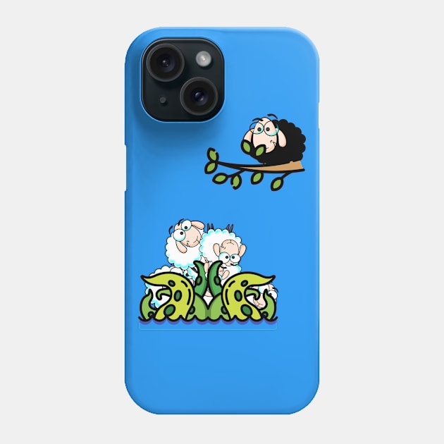 sheep humor tentacles Phone Case by JulieVie Design