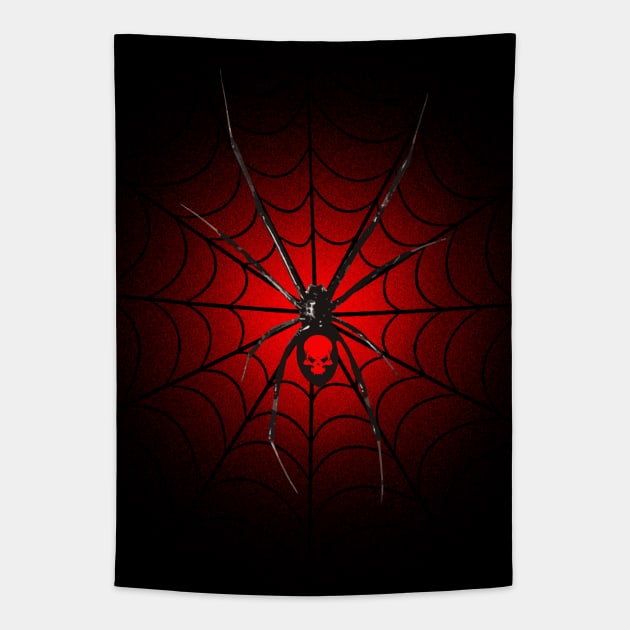 Black Widow Spider Tapestry by Artizan