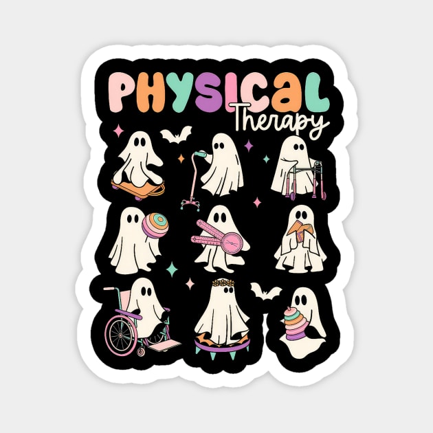 Cute Ghost Physical Therapy PT Physical Therapist Halloween Magnet by patelmillie51