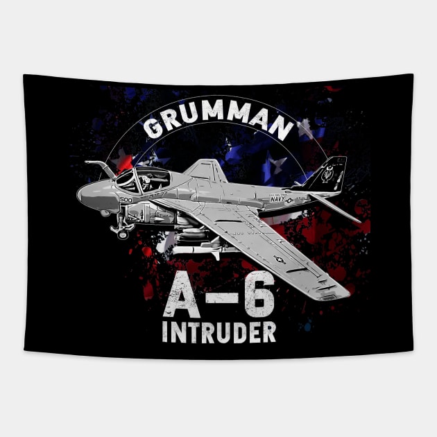 Grumman A-6 Intreduer warplane Tapestry by aeroloversclothing