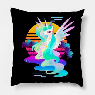 Synthwave Princess Celestia Pillow