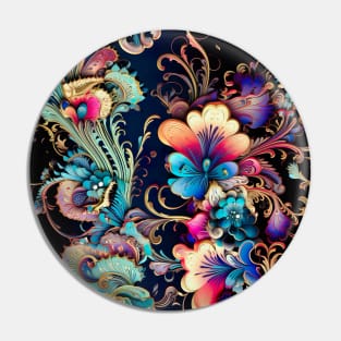Vibrant elegant colorful floral pattern Pin