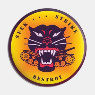 Seek Strike Destroy logo retro style Pin