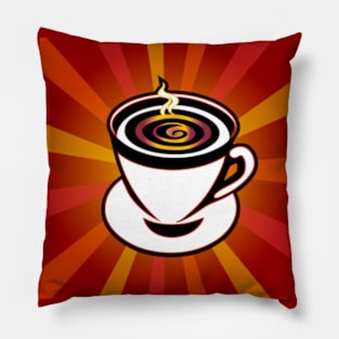 Hot Coffee Pop Art Pillow