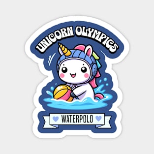 Water Polo Unicorn Olympics 🤽🏽‍♀️🦄 - Splash & Score Cuteness! Magnet