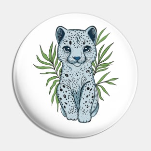 Blue leopard Pin