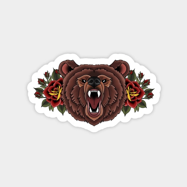 Grizzly bear Magnet by NicoleHarvey