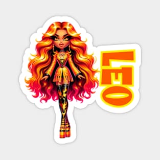 Leo Szn Dollz Zodiac Birthday Baddie Anime Magnet