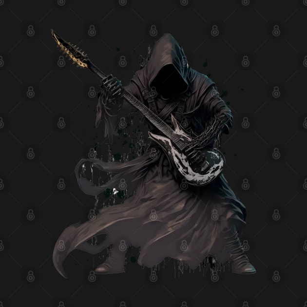 Metal Wraith II - A wraith playing guitar - Fantasy by Fenay-Designs